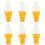 6Pcs Fake Ice Cream Decor White Realistic Display Model 2