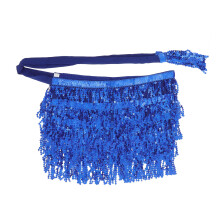 5Pcs Dark Blue Hip Scarves Belly Dance Waist Belts for Female Dancers