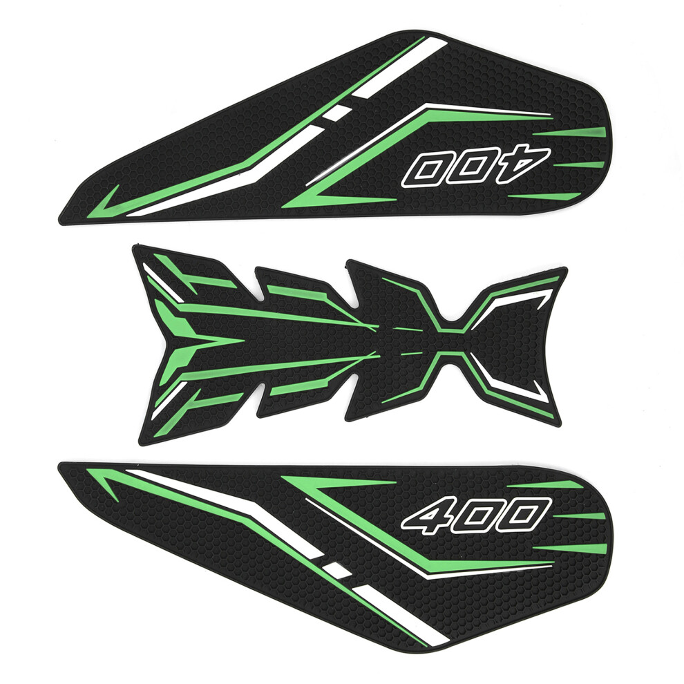 3Pcs Gas Fuel Tank Stickers Fit For Kawasaki Z400 Ninja 400 Protection Green 5081359778043