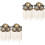 2 Paia Borchie Vintage Con In Metallo E Frangia 3