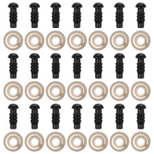 200 Pezzi Occhi Sicurezza In 5Mm Con Guarnizione