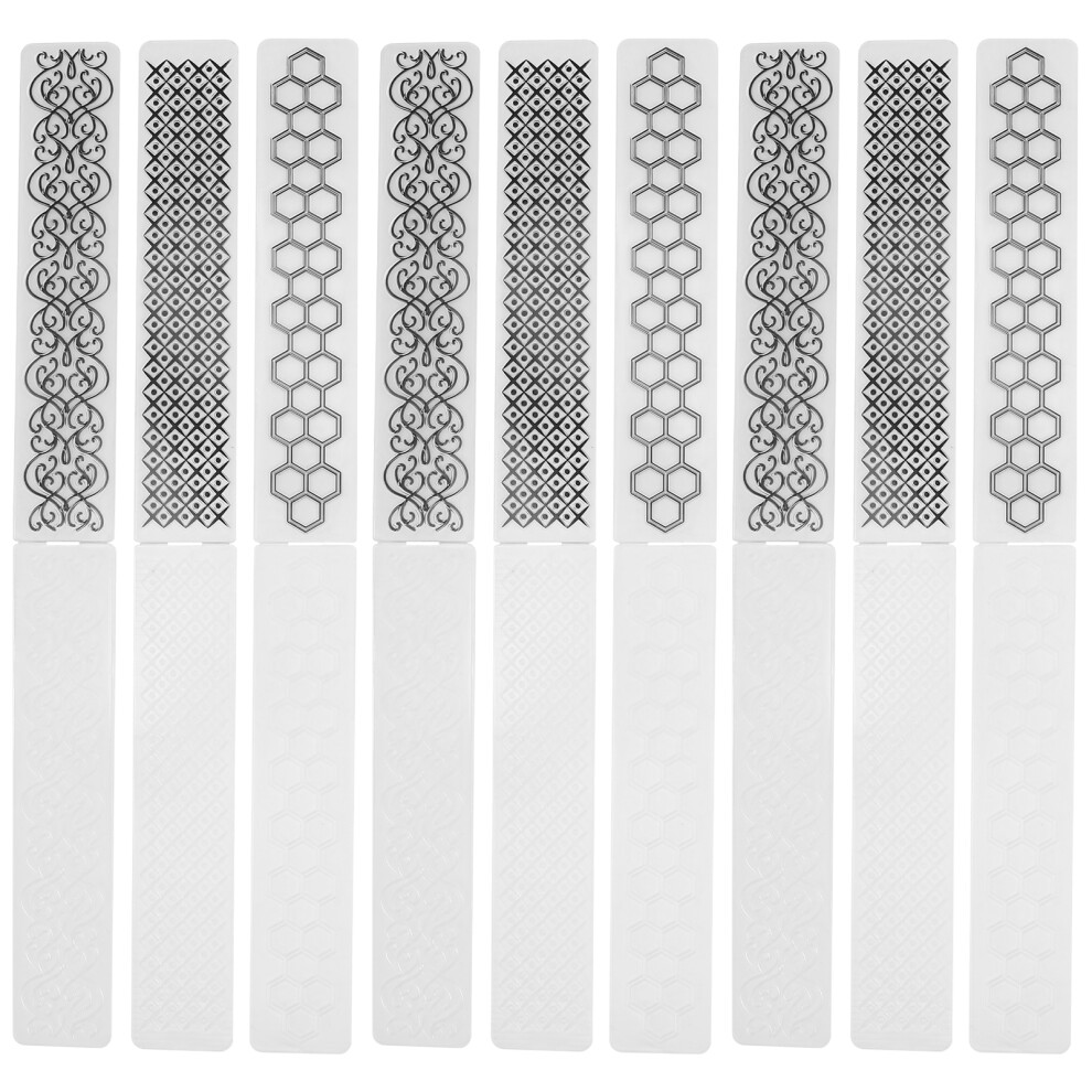 9Pcs Flower Plastic Embossing Folder Set for Paper Craft, 3x14.8cm-image-OPC-PMVJVYT-NEW