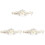 3St Wedding Belt Set Bruid in Kant As Shown, Design 2