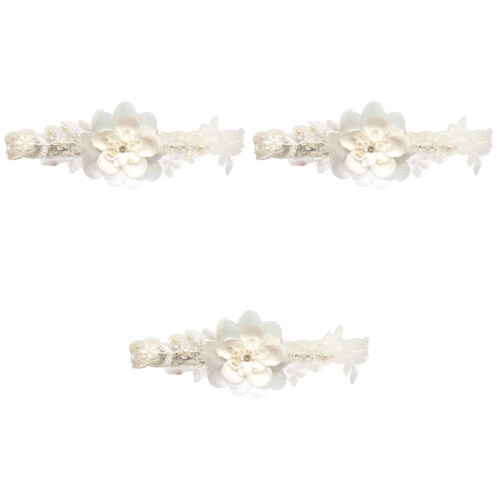 3St Wedding Belt Set Bruid in Kant As Shown, Design 2