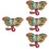 4St Delicate Emaille Olifanten Broche Met Kleding 6