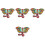 4St Delicate Emaille Olifanten Broche Met Kleding 3