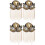 2 Pares De Epauletas Douradas Metal Com Borla E 5