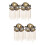 2 Pares De Epauletas Douradas Metal Com Borla E 7