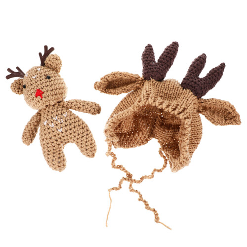 2 Conjuntos De Gorro Para Bebê, E Com Chifres