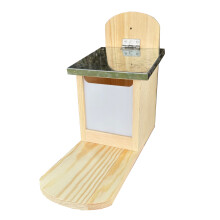 Wooden Wall Mount Squirrel Feeder with Platform