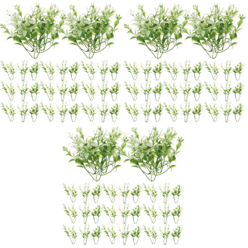 90 Peças Planta Artificial Grama Aquática Para E 2