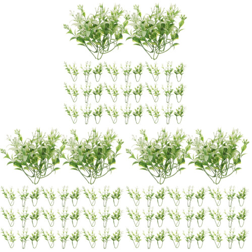 90 Peças Planta Artificial Grama Aquática Para E 1