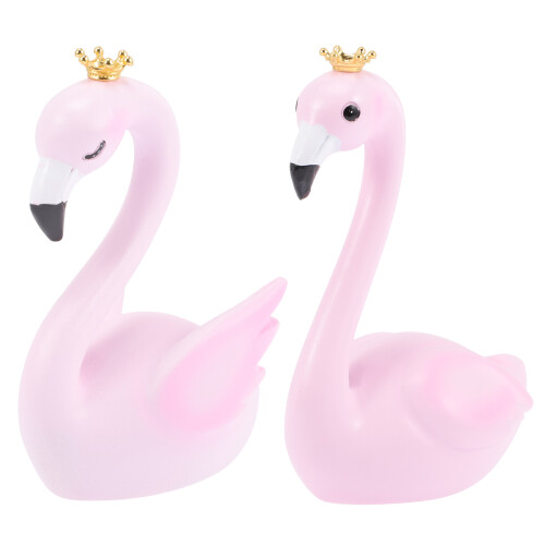 4 Estátuas De Forma De Flamingo , E Casa