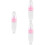 3Pcs Frascos Compressão com Colheres Silicone Bebê Rosa 6