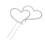 3Pcs Cristal Strass Amor Para Bolo 1