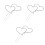 3Pcs Cristal Strass Amor Para Bolo 3