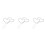 3Pcs Cristal Strass Amor Para Bolo 4