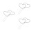3Pcs Cristal Strass Amor Para Bolo 6