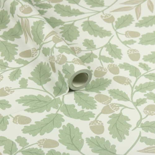 Arthouse Sage Acorn Trail Wallpaper Floral Feature Wall 2