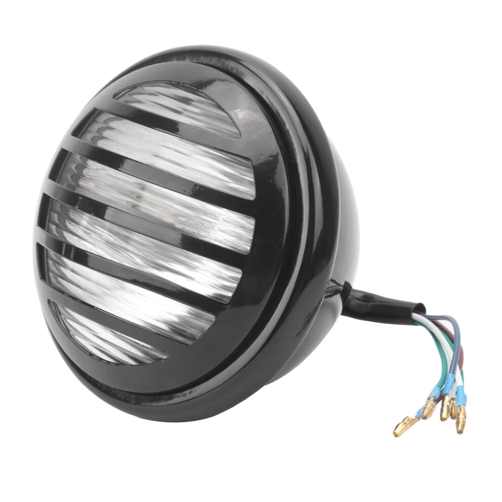 Motorcycle Retro Headlight 12V 13Cm Metal Fit For Honda Yamaha Suzuki White 8101359780291