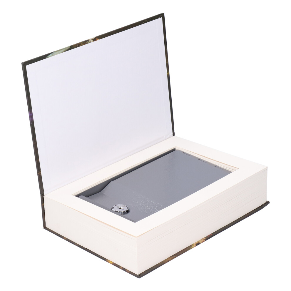 Simulated Book Safe Box With Keys, Iron Paper Material, 22.2X15.3x4.5cm 4691359782417