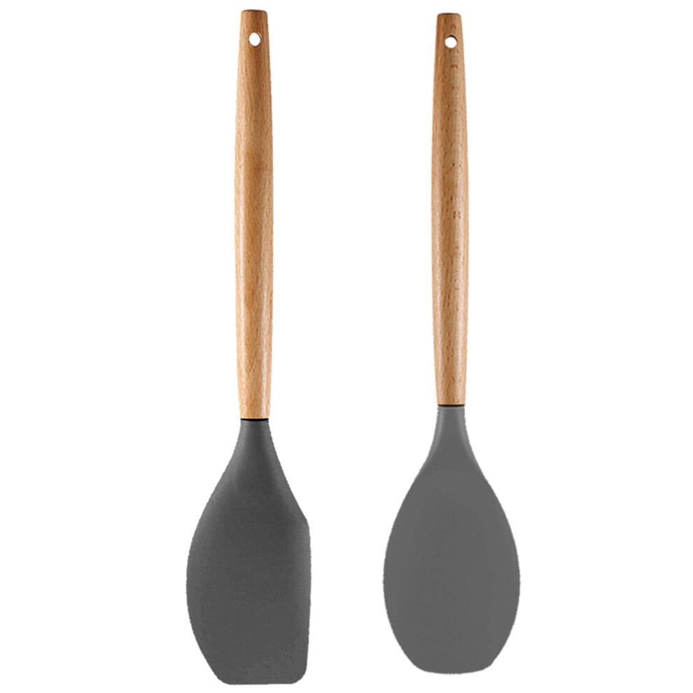 Cooking Utensils, High Quality Heat Resistant Set for Non Stick Pots & Pans, Food Grade Silicone with Comfortable Grip, Wooden Handle, Easy To Clean &-image-OPC-PMVKFPP-NEW