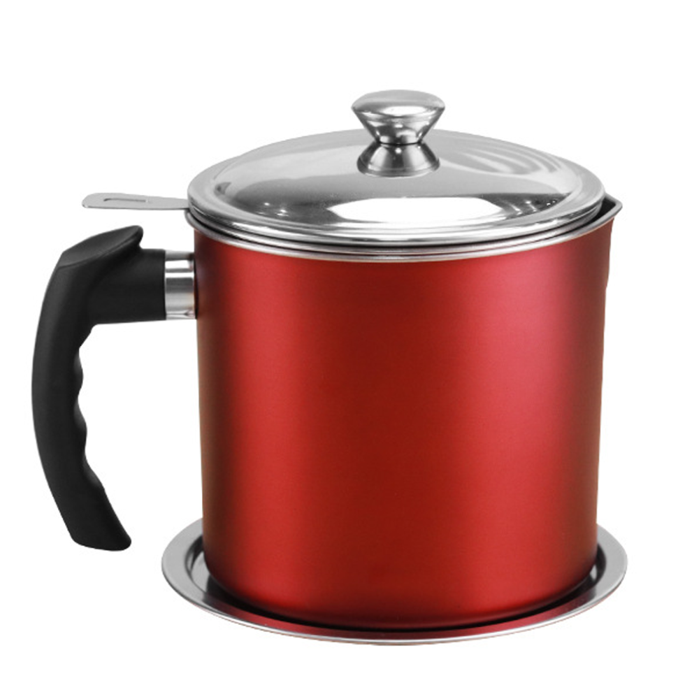 Stainless Steel Grease Container, Fine Mesh Pot With Easy Grip Handle, Essential For Safe Reusable Oil Storage In Your Kitchen, Drip-Free Spout, Durab-image-OPC-PMVKFSG-NEW