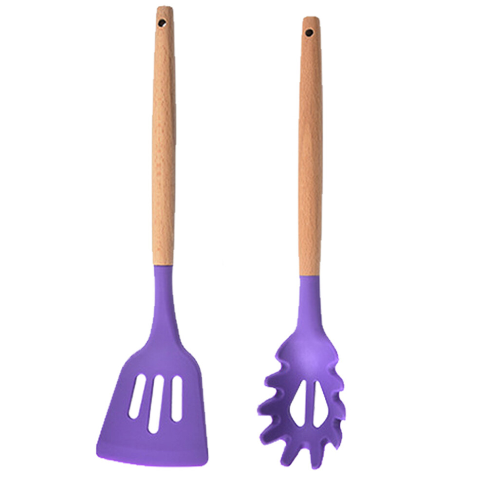 Non-Stick Cookware Friendly, Heat-resistant: 2-Piece Bpa-Free Food-grade Kitchen Utensil Set, Solid Wood Handle, Dishwasher Safe For Hassle-free Clean-image-OPC-PMVKFZH-NEW