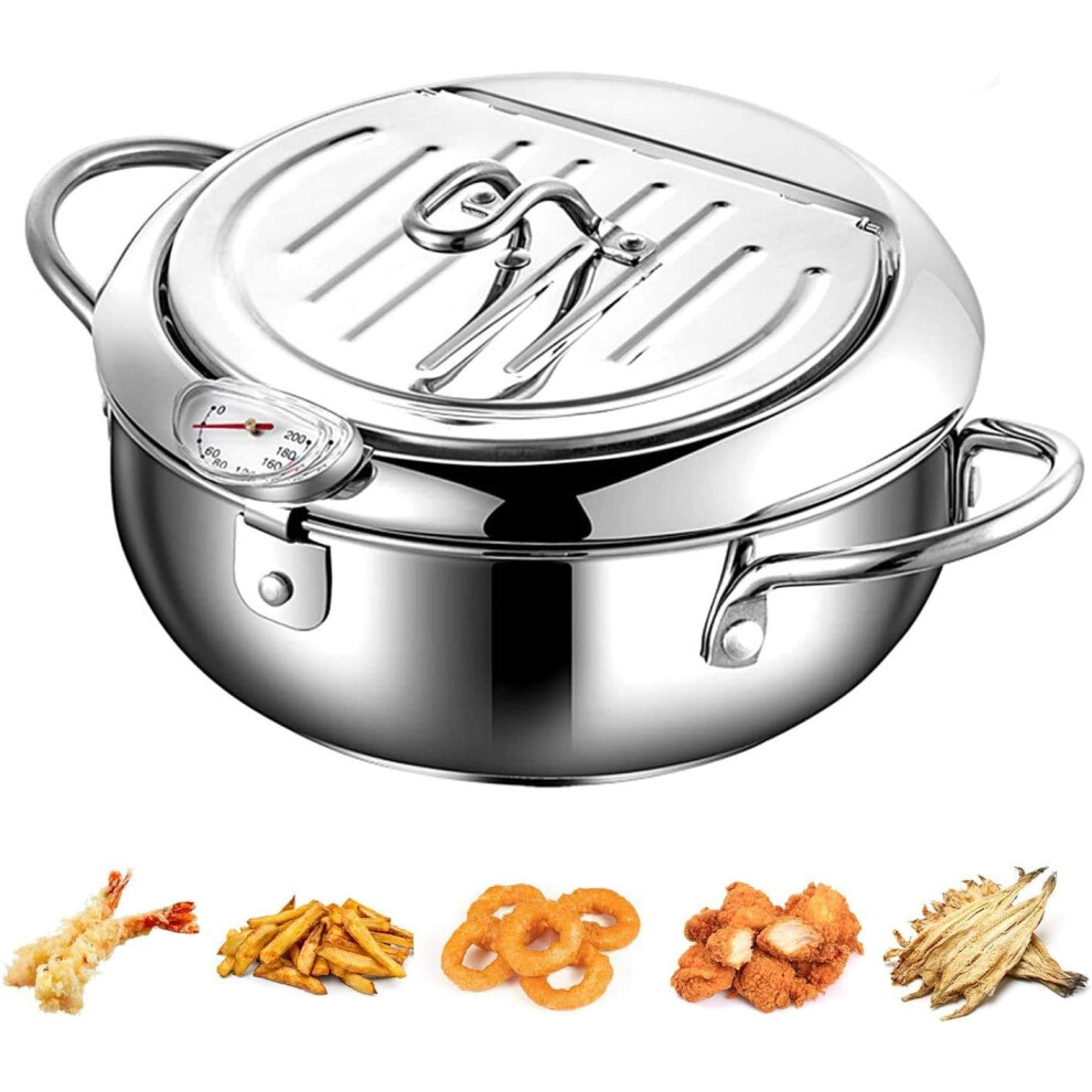 Culinary Masterpiece, Stainless Steel Deep Fryer Pot with Precision Temperature Control and Oil Filtration System, Easy to Use & Clean for Effortl-image-OPC-PMVKG2D-NEW