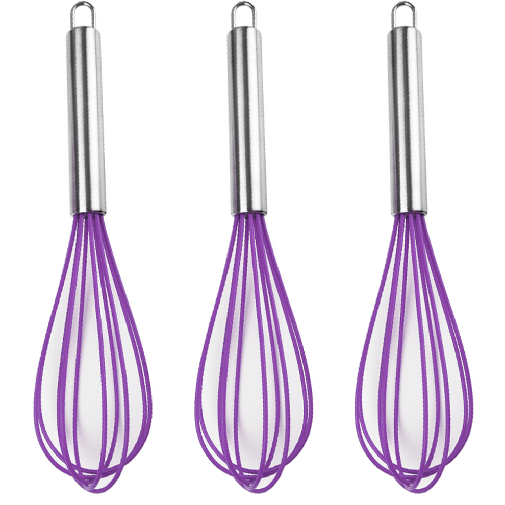 Innovative Fatigue-Free Mixing Whisk, Designed For Non-Stick Cookware, Stainless Steel Core With Heat Resistant Silicone Heads, Comfortable Non-Slip H-image-OPC-PMVKG7W-NEW
