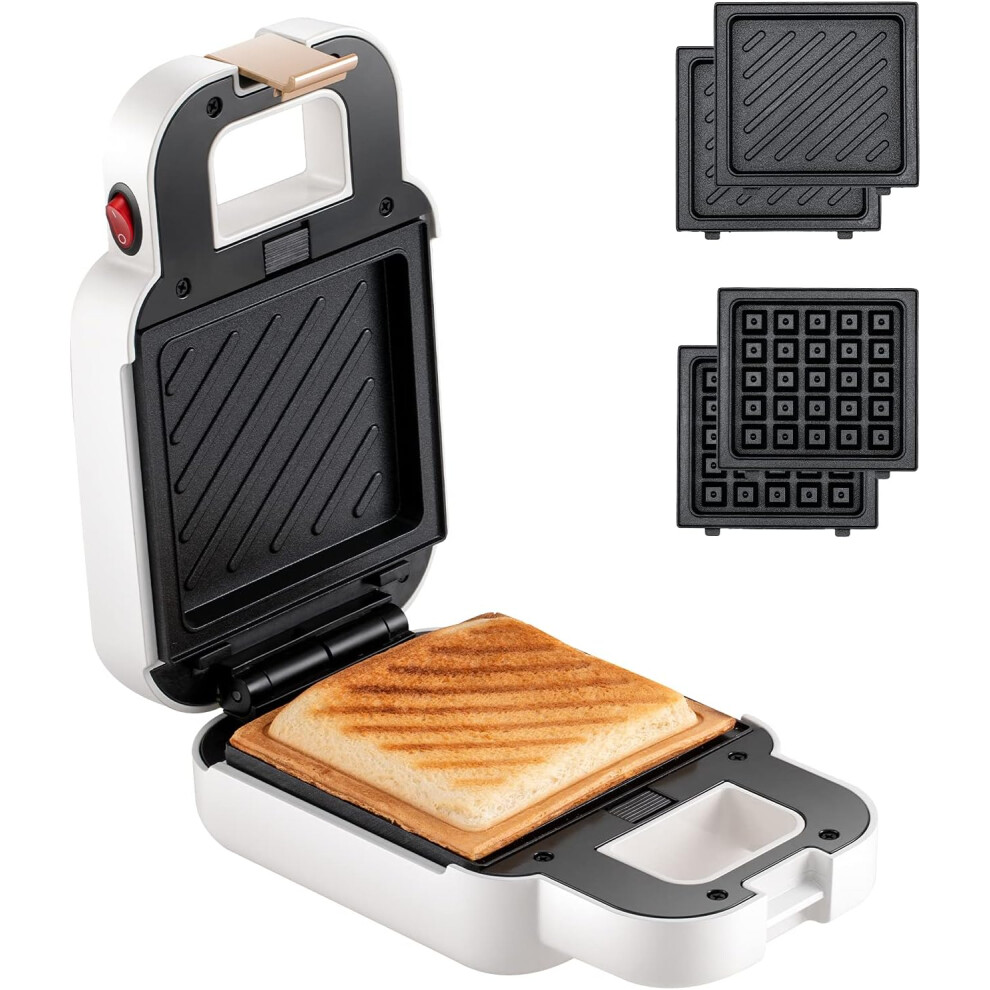 Versatile Kitchen Companion, Electric Sandwich Maker With Nonstick Pans For Effortless Sandwiches, Waffles, And French Toast, Featuring Quick 3-Minute-image-OPC-PMVKGBQ-NEW