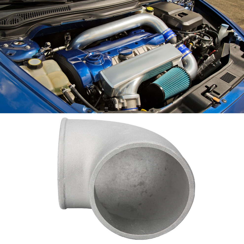 Universal Cast Aluminum Intercooler Turbo Elbow Pipe 3.5In 90 Bend 6901359785737