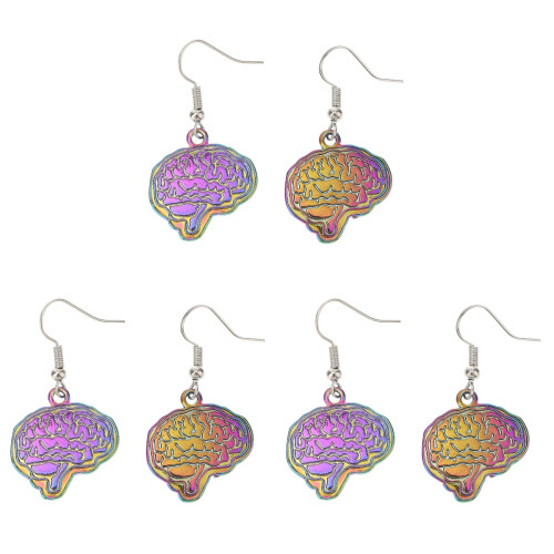 3Paren Brain Oorbellen Dangle Set Vrouwen Casual En Feest 2