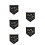 5 Pin Display Pennant Emaille Badge Zwart M 4