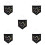 5 Pin Display Pennant Emaille Badge Zwart M 7