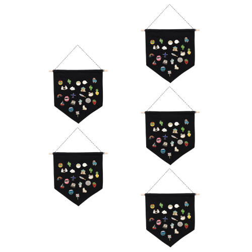 5 Pin Display Pennant Emaille Badge Zwart M 2