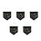 5 Pin Display Pennant Emaille Badge Zwart M 5