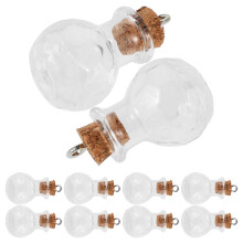 30 Stuks Mini Glazen Flessen Met En Sponzen Hanger Charms