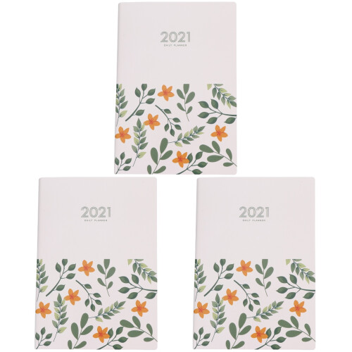 3 Planner Notebook 2021 Met Bloemenpatroon 2