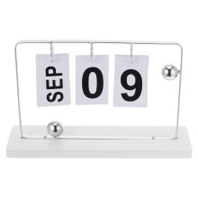 1 Set Schreibtisch Kalender Umblättern Wiederverwendbar Silber