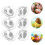 6 Sets -Form Geädert -Ei Schokoladenkuchen 11
