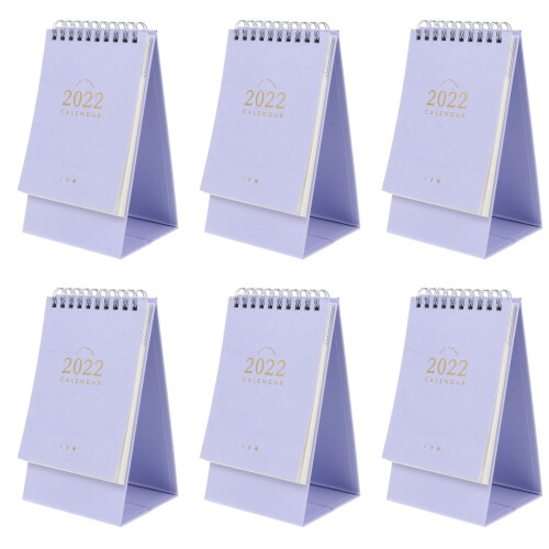 6Stk 2022 Tischkalender Einfacher Haushaltskalender 2