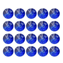100 Klarer Kristallknopf Einfacher Pulloververschluss Blau