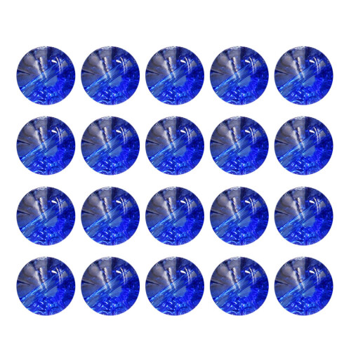 100 Klarer Kristallknopf Einfacher Pulloververschluss Blau