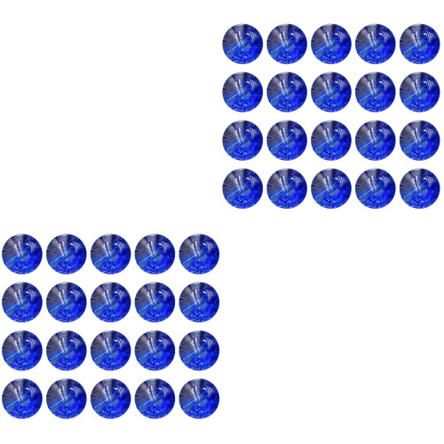 100 Klarer Kristallknopf Einfacher Pulloververschluss Blau 2