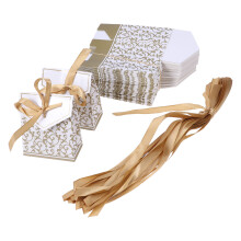150Stk Edle Hochzeit Favor Boxen Aus Papier Golden Für Süßigkeiten