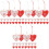 60 Valentines Holz Bastelmaterial Mitte Hängend 3
