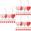 60 Valentines Holz Bastelmaterial Mitte Hängend 6