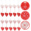 60 Valentines Holz Bastelmaterial Mitte Hängend 11