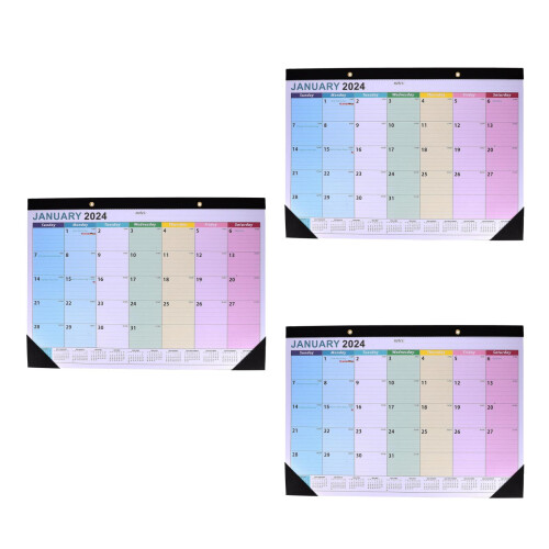 3Stück Wandkalender Countdown Hängender Monatlicher Notizkalender 1